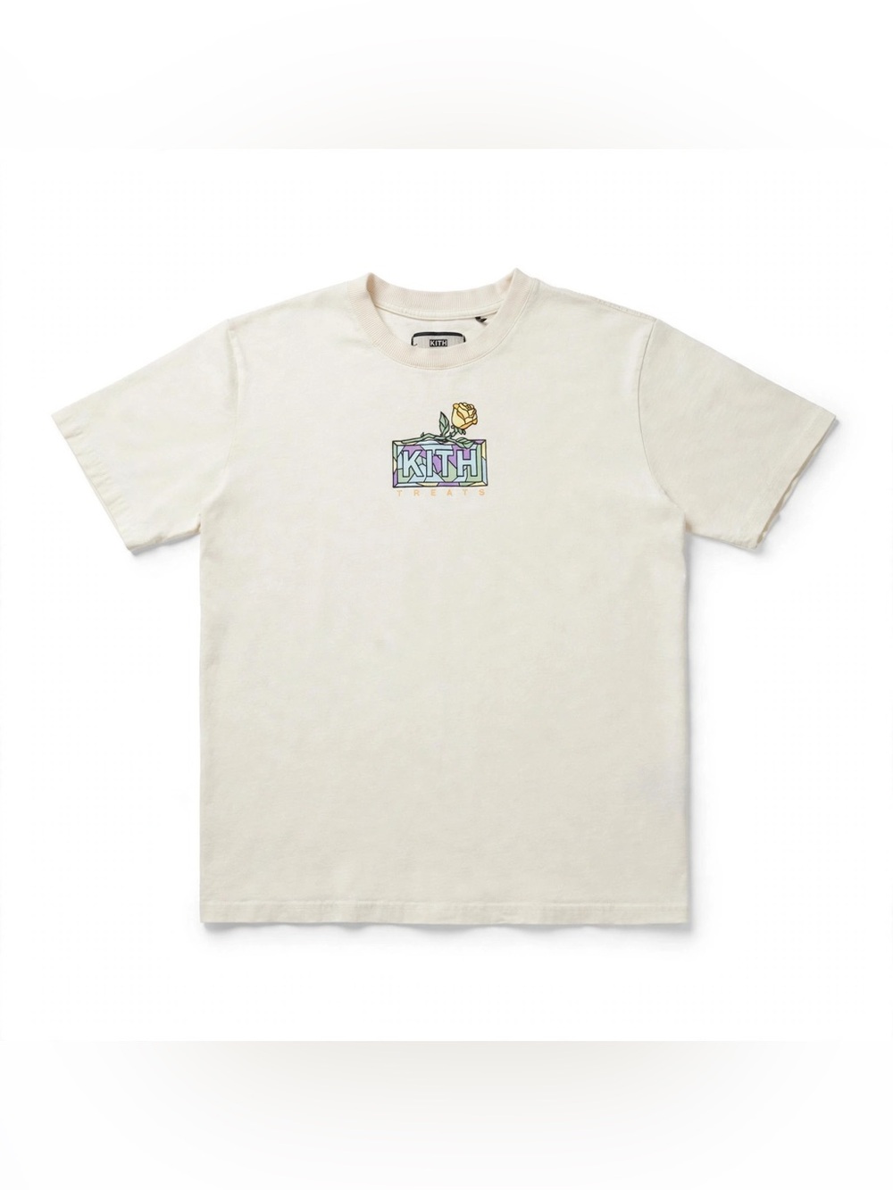 Kith Treats Mosaic Rose Tee Shirt Mens XL Off White